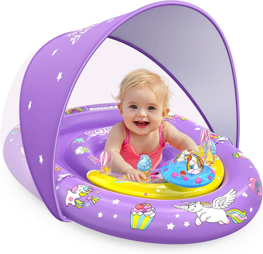 Baby Pool Floaty with Canopy 