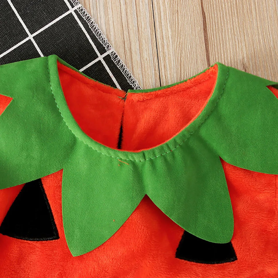 Baby  Pumpkin Romper  Halloween Jumpsuit 
