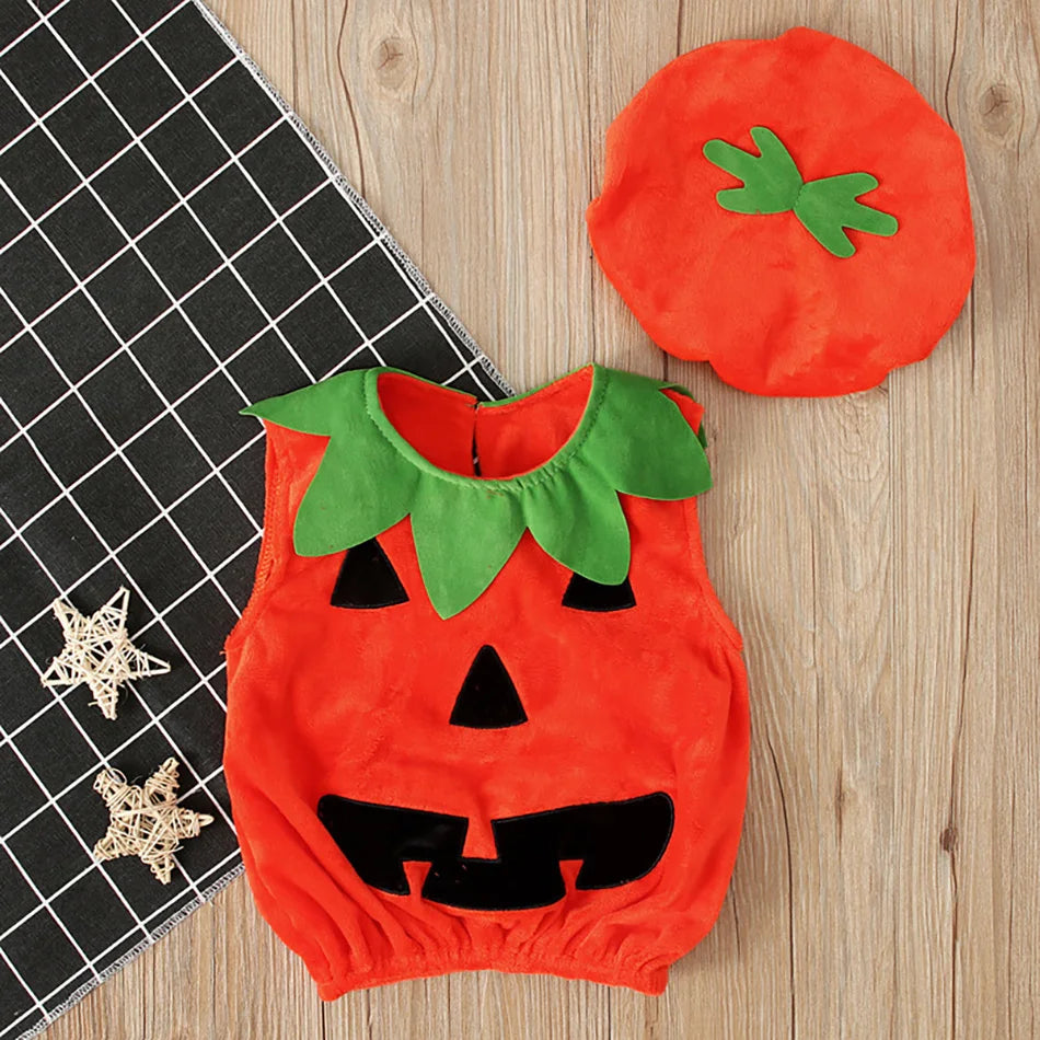 Baby  Pumpkin Romper  Halloween Jumpsuit 