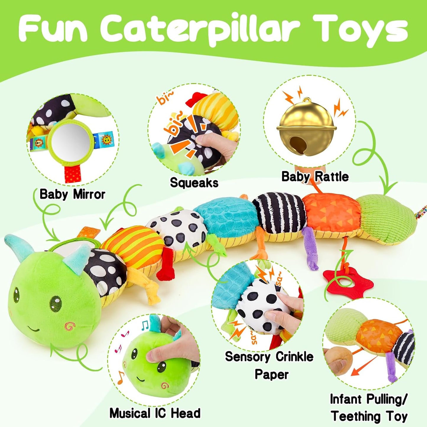 Caterpillar baby sensory toy
