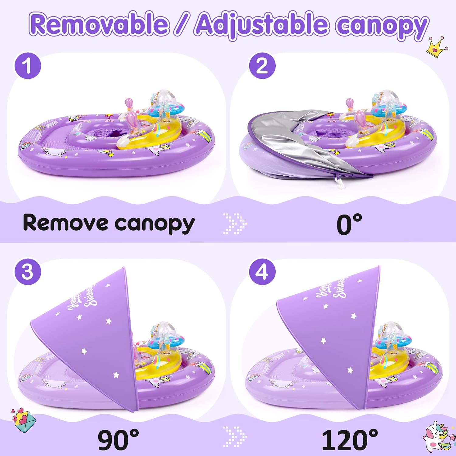 Baby Pool Floaty with Canopy 