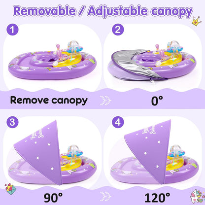 Baby Pool Floaty with Canopy 