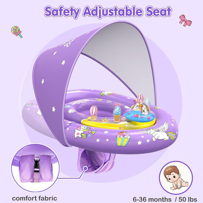 Baby Pool Floaty with Canopy 