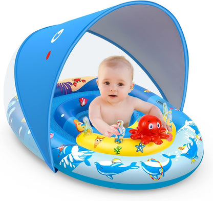 Baby Pool Floaty with Canopy 