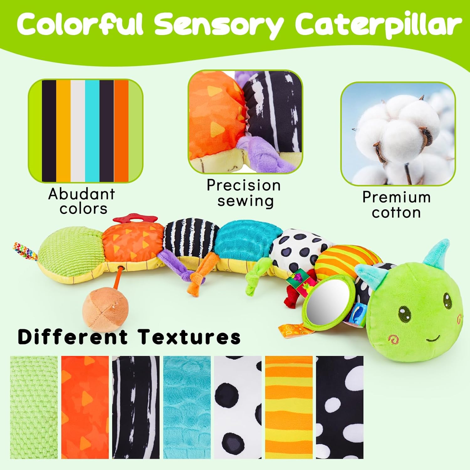 Caterpillar baby sensory toy