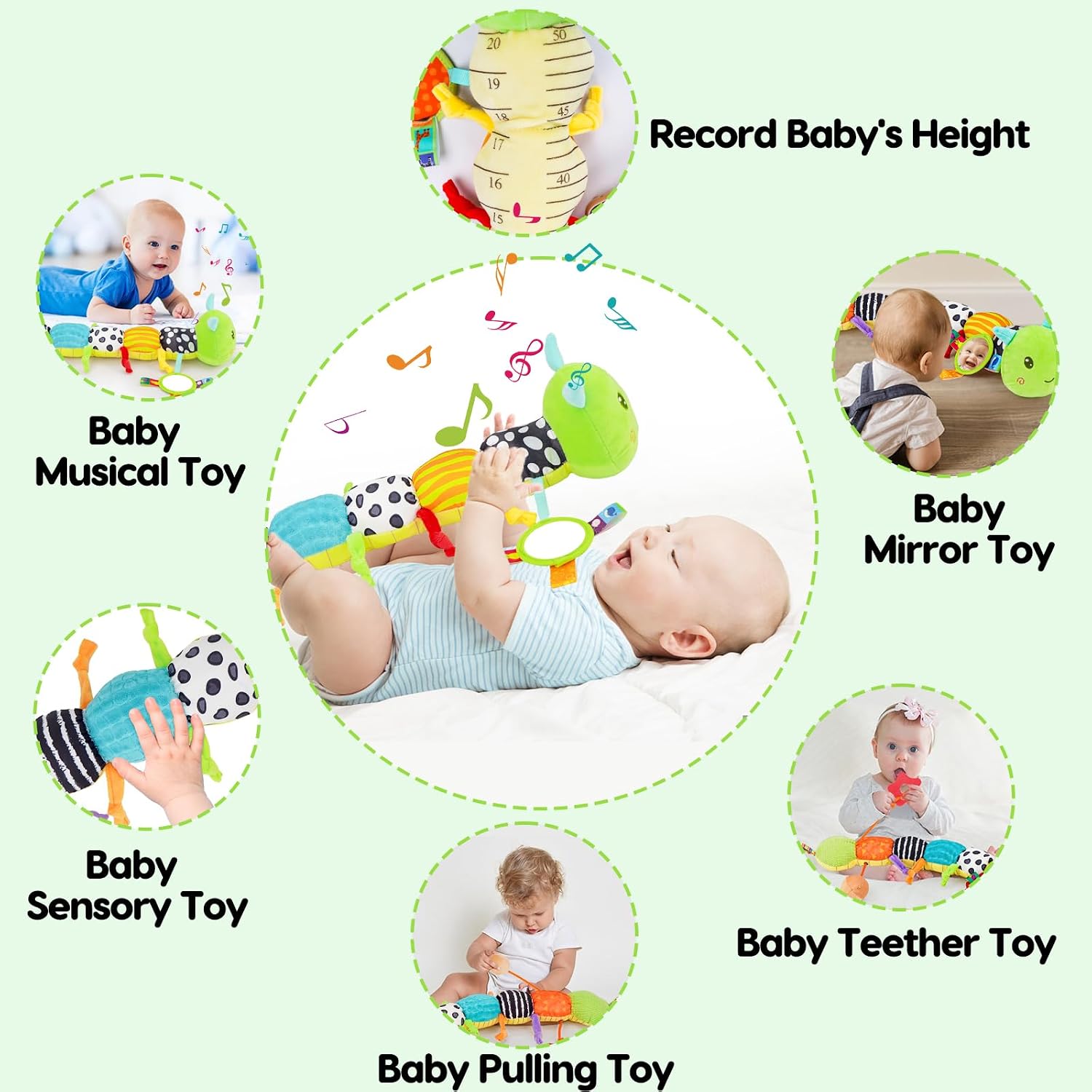 Caterpillar baby sensory toy