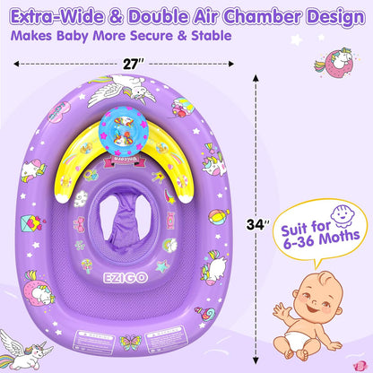 Baby Pool Floaty with Canopy 