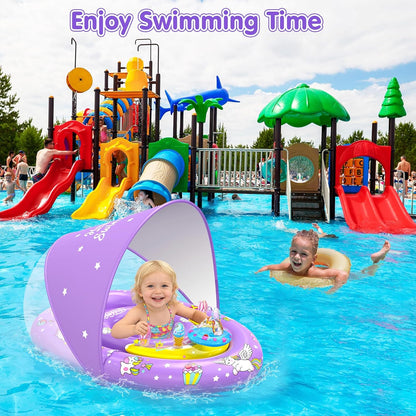 Baby Pool Floaty with Canopy 