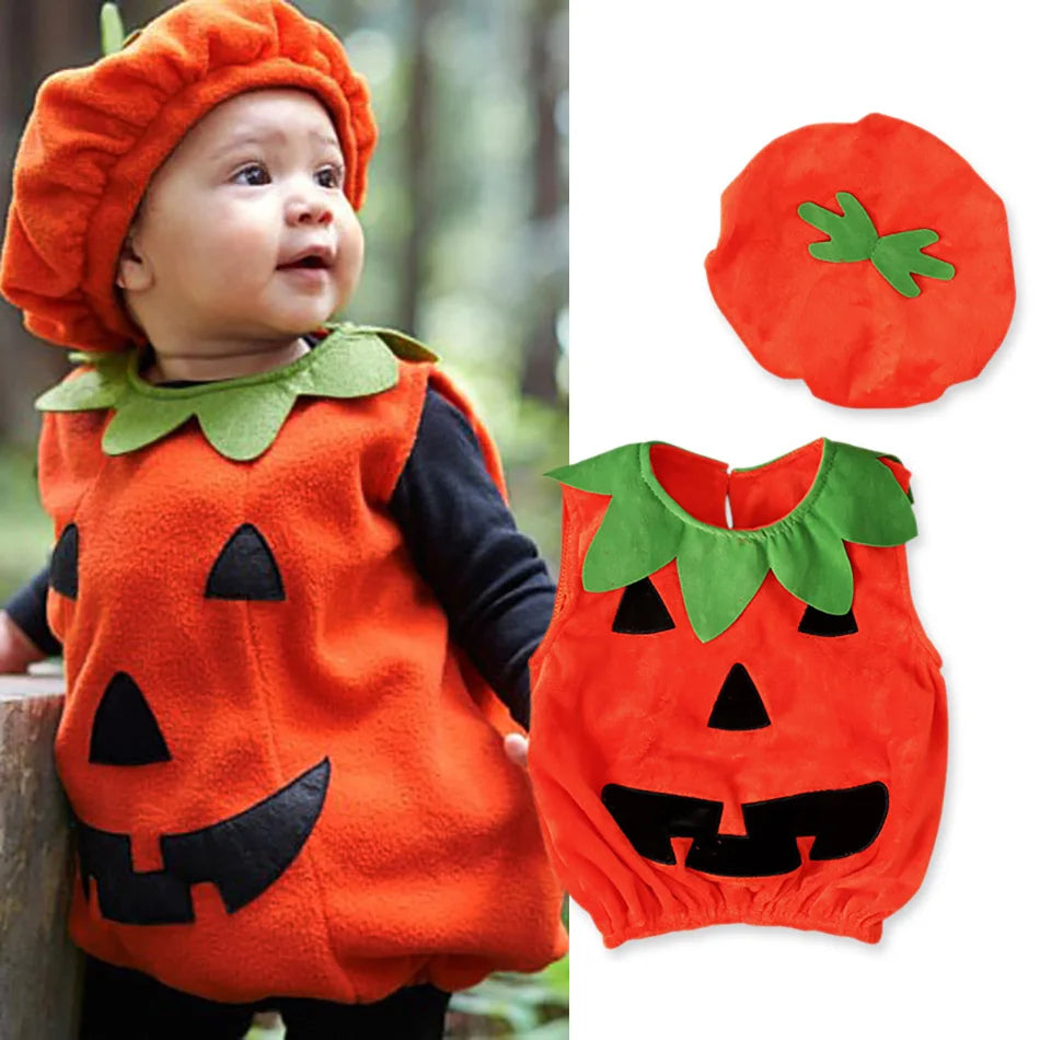 Baby  Pumpkin Romper  Halloween Jumpsuit 
